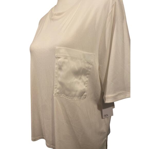 White Dressy Casual Short Sleeve Office Tee Top - Nordstrom Rack - Size Large - Picture 2 of 6